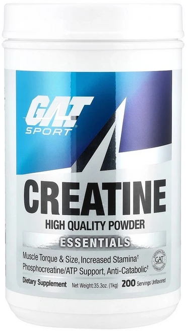GAT Sport Essentials Creatine Powder Unflavored 35.3 oz (1 kg), 1000 g - 쿠팡
