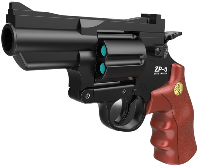 Smith & Wesson ZP-5 左輪軟彈槍, 1個, 黑棕