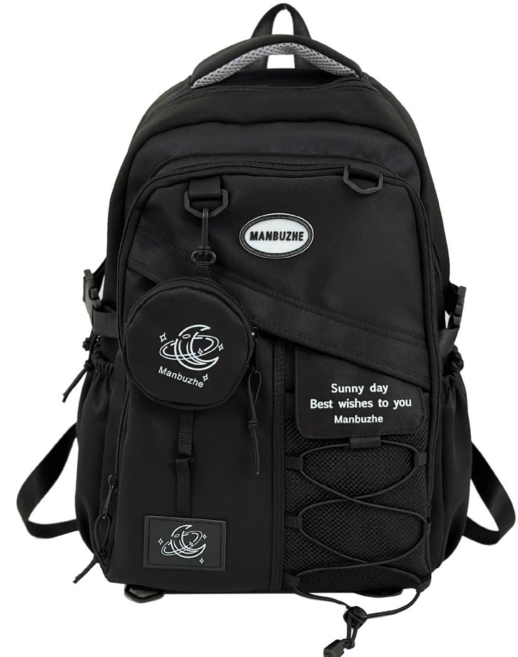 CQGD 대용량 남녀공용 노트북 백팩 학생 데일리 다중 포켓 가방