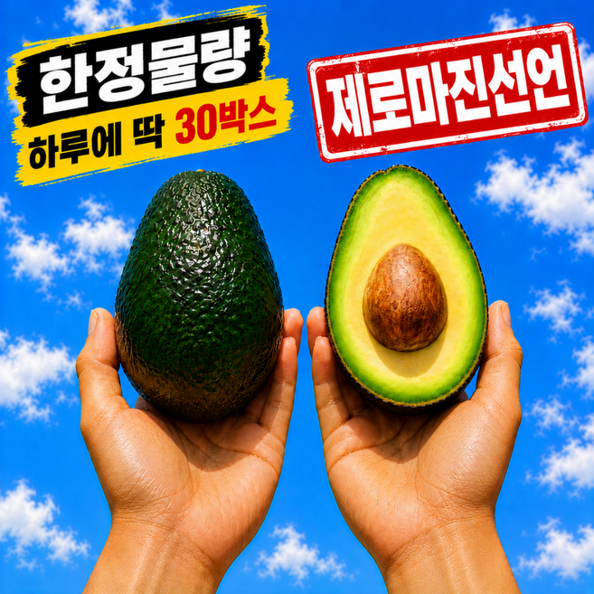 [하루30박스한정] 재구매1위 천년보배 아보카도, 1박스, 특대과 / 10개입 / 개당220g내외