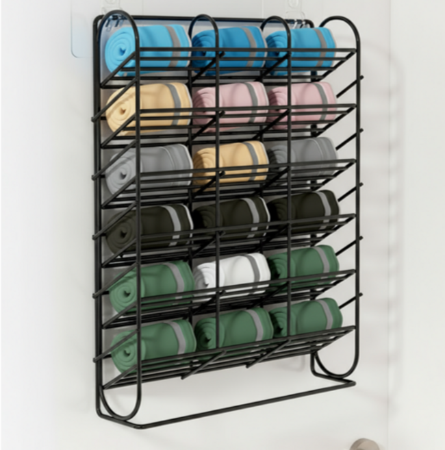 지구원 접착식 무타공 양말 속옷 수납함, 1개, 시크블랙