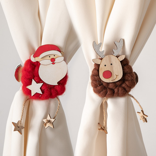 크리스마스 특별한 커튼집게 소품장식, A18.양모별 커튼집게