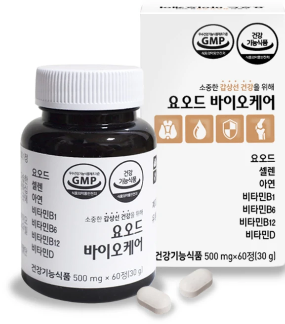 (소비기한 2026.05.15) 갑상선 영양제 요오드 추천 아이오딘 면역 멀티비타민 요오드 바이오케어 2개월분, 1박스, 60회분 - 쿠팡