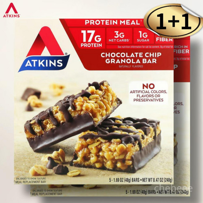 앳킨스 초콜릿 그래놀라 단백질 바 5개 2통
