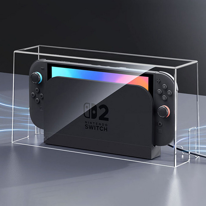 닌텐도 스위치2 독 케이스 커버 투명 아크릴 먼지방지 OLED 호환, 1개, 독케이스