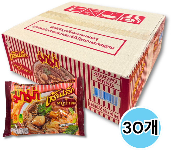 마마 무남톡 플레이버 라이스 누들 봉지라면 55g, 30개