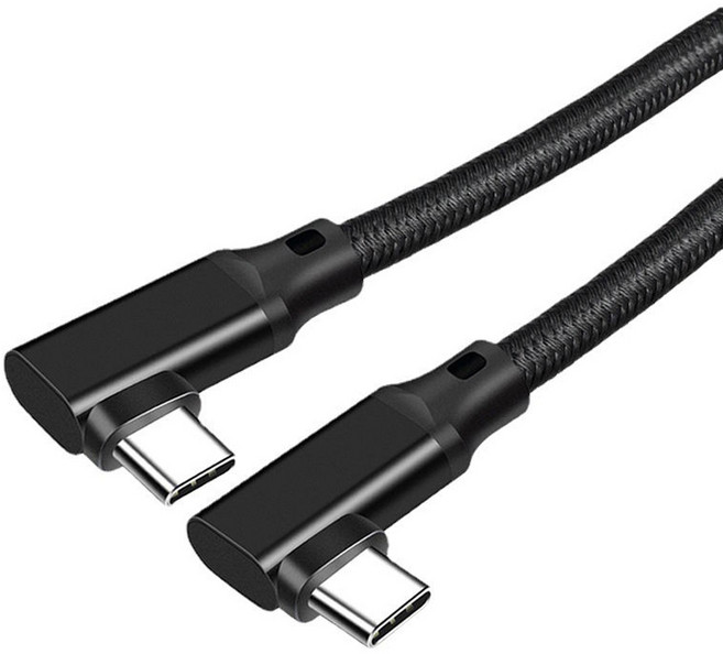 USB3.2 GEN2 C to C 케이블 20cm L자 꺾임 100W충전 20Gbps 전송 4K 60Hz 출력, 1개