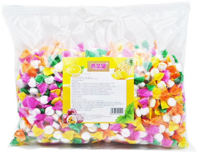 무란왕 무설탕 4가지 과일맛 비타민C 민트 캔디, 1개, 500g