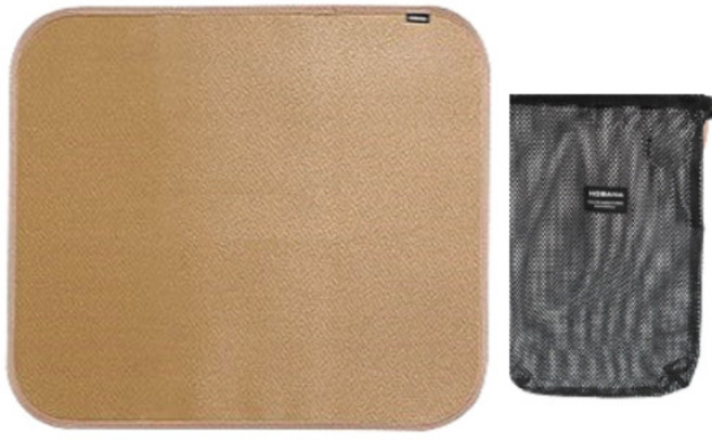 라온플렉스 캠핑 방염매트 방염포 난로 화로대 방열 시트 실리콘 코팅 버너 받침대, 탄 S, 1개