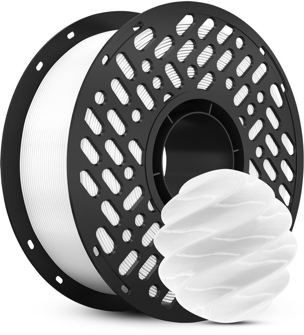 CaiLab PETG 3D 프린터 필라멘트 1.75mm 1kg 고인성 친환경 소재 | 뱀부랩 3D 프린터(P1S P2S A1등) 호환, 화이트, PETG 1KG