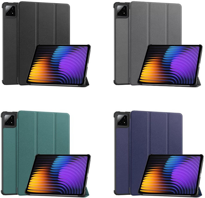 케이스나라 샤오미 미패드8 프로 11.2 호환 케이스 북커버, 1개, 회색