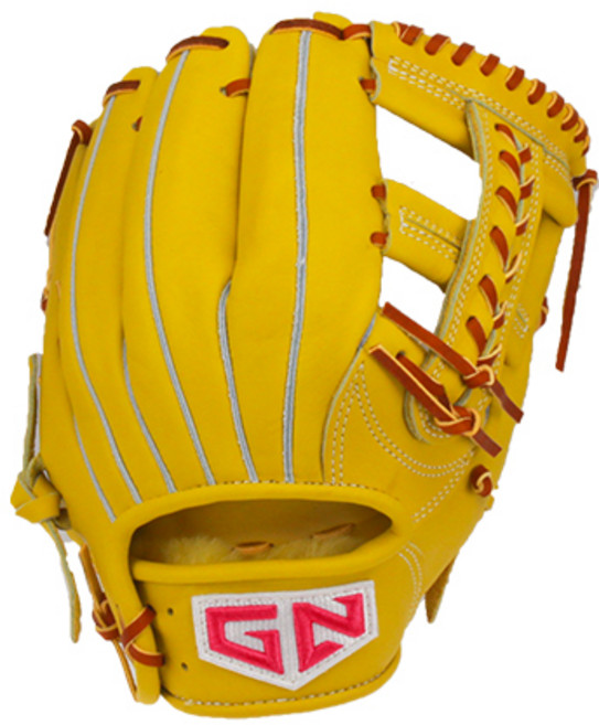 GN GN글러브(난공불락) NEW1 5 내야 글러브 변형십자웹 11.5인치 레몬엘로우 레몬엘로우탄 핑크 핑크화이트 그레이블랙그린 레드탄 레드오렌지탄, 1개