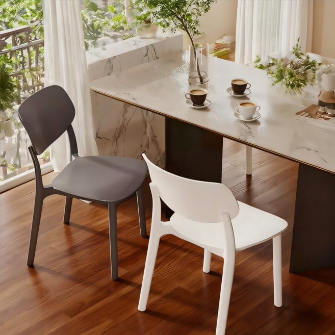 식탁의자 4개 카페의자 등받이 편한식탁의자 4P, 블랙