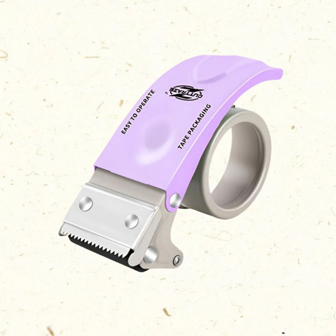 바이트랜드 테이프커터기 파스텔톤 택배포장 철제커터기 역회전방지, 1개, 퍼플60mm