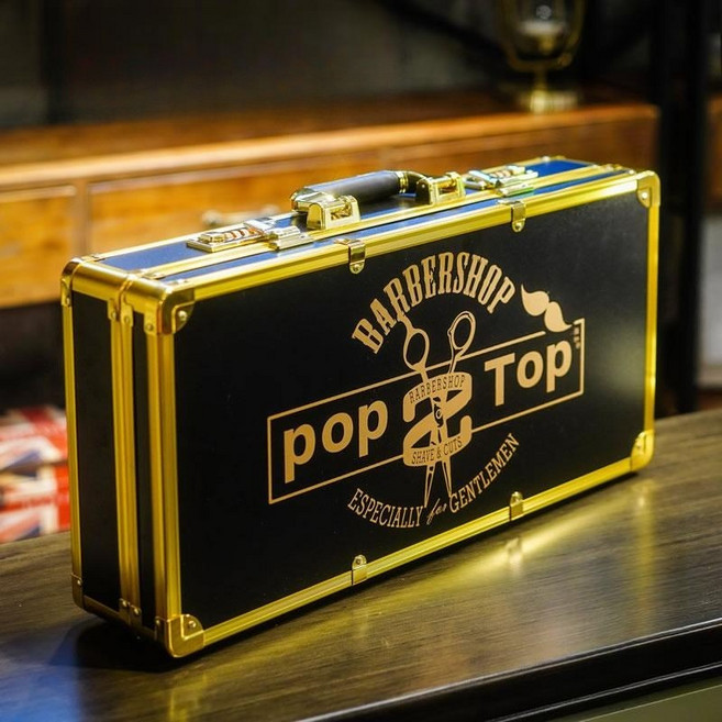 미용사 도구 박스 대용량 미용실 스타일리스트 애견, 1개, 금색-대형 박스 40x27x16