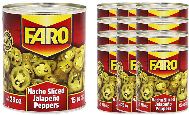 푸드올마켓_ 파로 나쵸 슬라이스 할라피뇨 페퍼 800g 한박스 (800g x 12ea), 12개