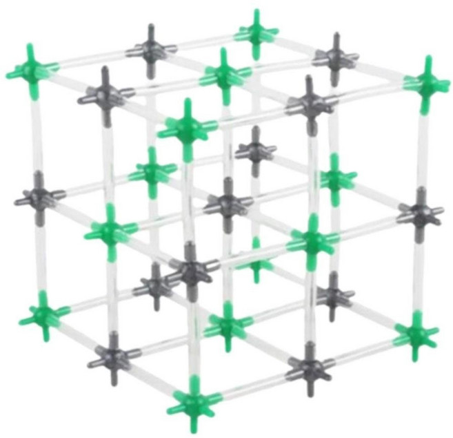 중등과학 염화나트륨 구조만들기 체결봉 조립세트 시각표현 분자구조 모형만들기, 1세트