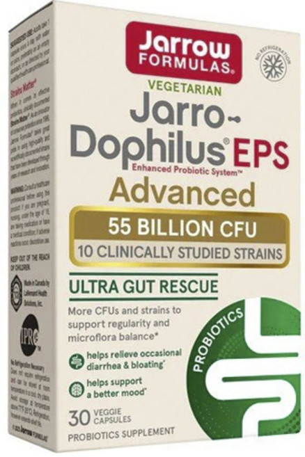 Jarrow FORMULAS 賈羅公式 Jarro-Dophilus EPS Advanced 550億益生菌素食膠囊, 1個, 30顆