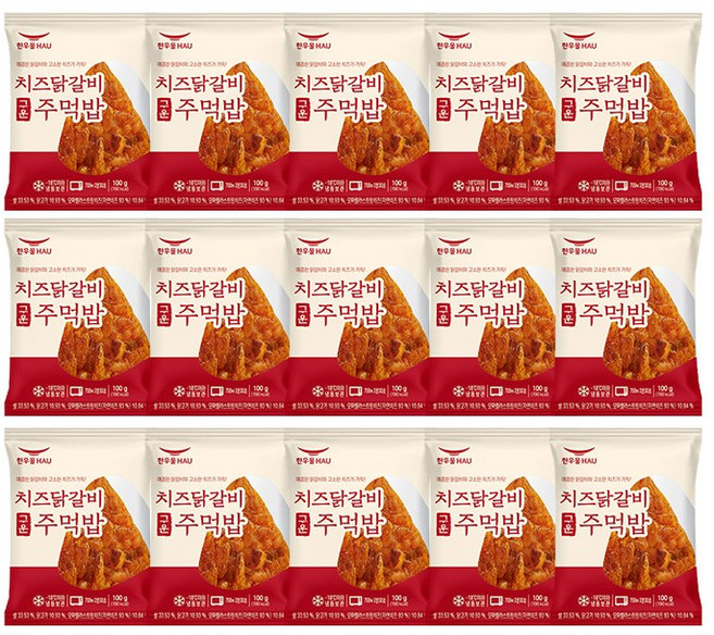 치즈닭갈비 구운주먹밥, 100g, 15개