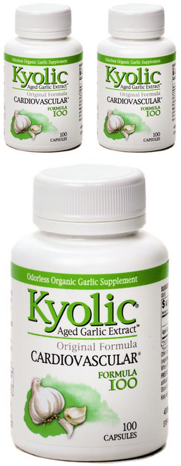 Kyolic 熟成大蒜萃取膠囊, 100顆, 3罐