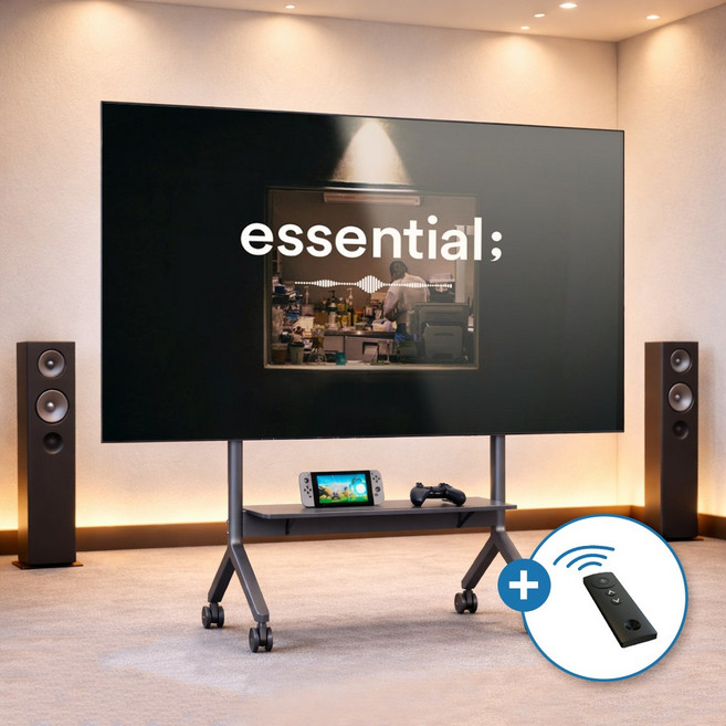 노스바유 NB 이동식 대형 TV 거치대 전자칠판 스탠드, 1개, P150전동(~68.2kg/90인치)