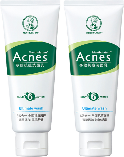 Mentholatum 曼秀雷敦 Acnes 多效抗痘洗面乳, 100g, 2條