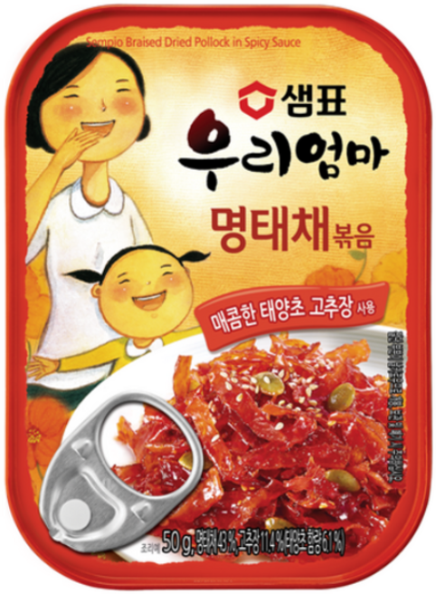 샘표 명태채볶음 밑반찬 식품, 50g, 7개