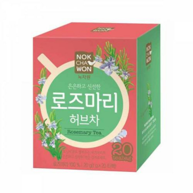 로즈마리 허브차 1.2gx20T 녹차원 은은함 시원함 허브차, 1.2g, 20개, 1개