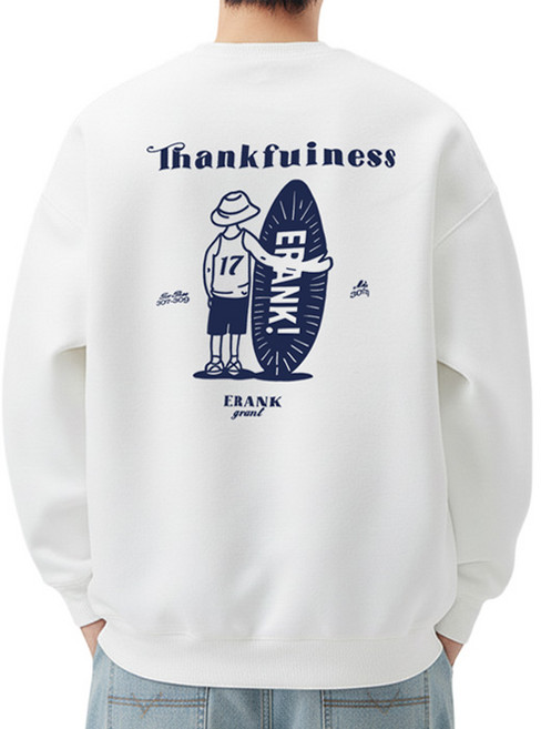 JBOOM 프린트 맨투맨 티셔츠 긴팔 남자