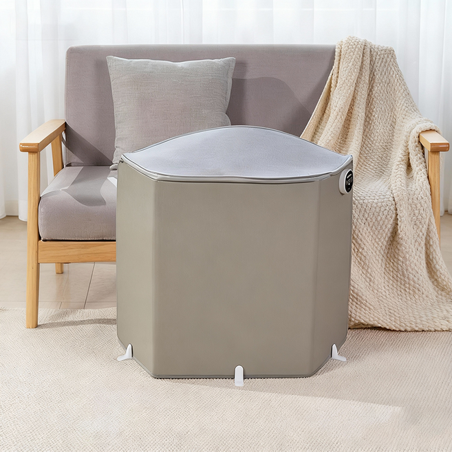 미홀 접이식 파티션히터 사무실 발난로 데스크 난방기 책상 아래 히터 저전력, 연그레이, 2025형