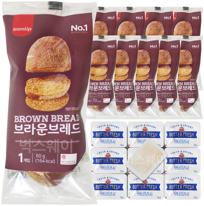 벅스웨이 브라운브레드 10개+버터후레시 10개, 700g, 1개