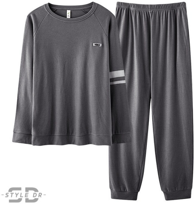 스타일닥터 남자용 파자마 가을철 발열 홈웨어 세트 겨울 고급 수면잠옷