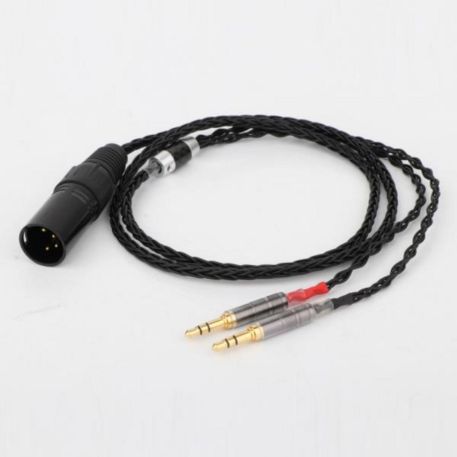 Sundara Aventho/Focal Elegia/t1 t5p/D600 D7200 /MDR-Z7 MDR-Z1R 용 고품질 실버 헤드폰 업그레이드 케이, 02 1m
