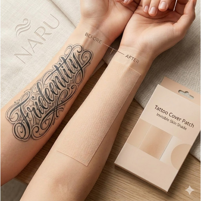 나루 문신 타투 흉터 커버 테이프, 1개, 스킨