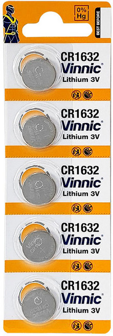 비닉 VINNIC CR1632 포장 5개입 3V 115mAh [리튬건전지], 1개