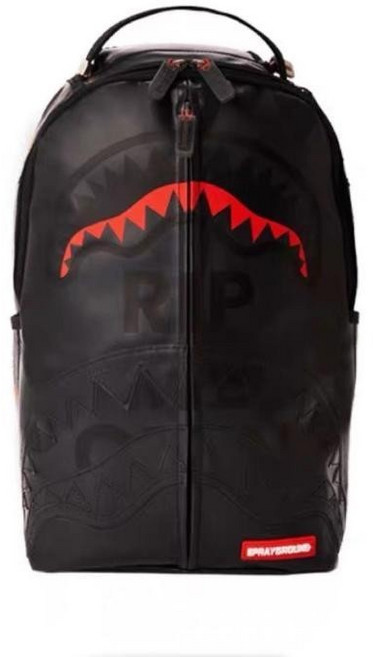 SPRAYGROUND 運動雙肩包 惡搞鯊魚設計, 1個, 黑色