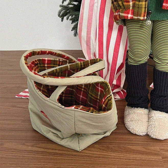 여유로미 마스 패딩 리버시블 양면 가방 고유 겨울 가벼운에코백 미니에코백 여성토트백