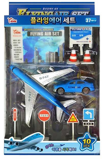 보잉에어747 플라잉에어 세트 비행기 공항시리즈 씽크토이, 1개