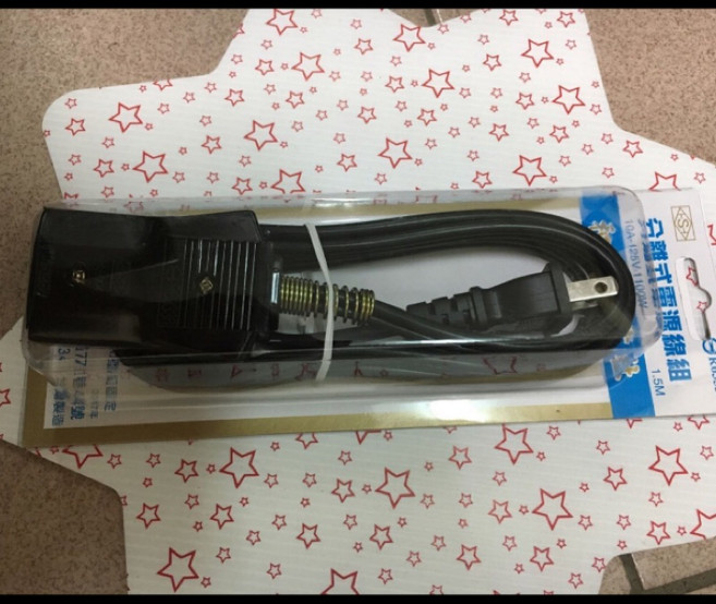 台灣製 電鍋電源線 大同電鍋適用 10A/125V AC分離式電源線組, 1個