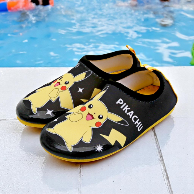 포켓몬스터 아동 워터 슈즈 물놀이 해변 아쿠아 신발 캐릭터 어린이 아이 미끄럼 방지 블랙