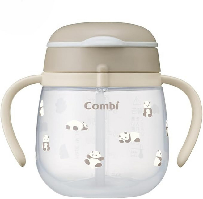일본 콤비 락마그 누수방지 빨대머그컵 유아컵 240ml 판다 MC 2개 세트, 1개