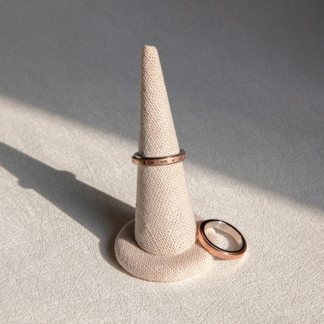 광명진언 핑크골드 반지