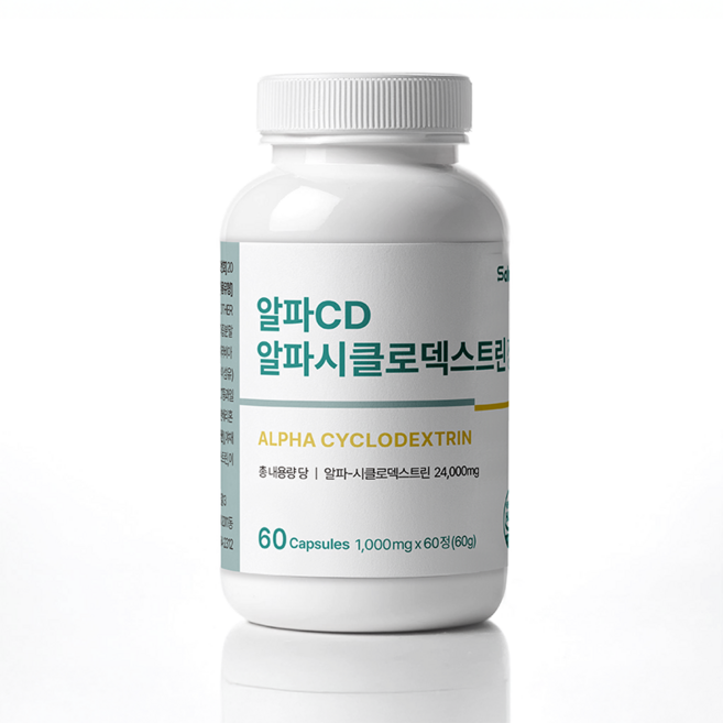 살므시 알파CD 알파시클로덱스트린 정 1000mg x 60정 식약처 HACCP인증제품, 1개