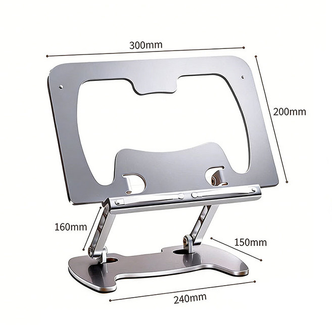 메탈 독서대 다기능 책받침대 다용도 높이 조절 독서 스탠드 YSQ, 실버