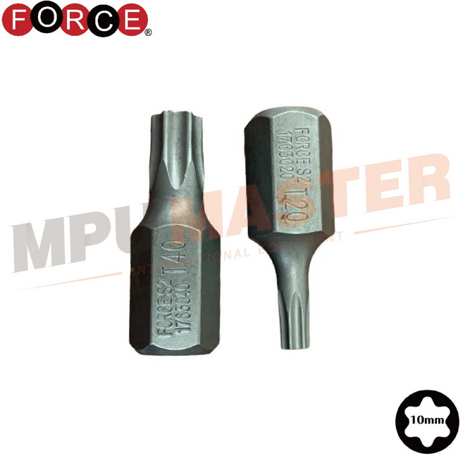 FORCE S2 星型起子頭 T20 T40 10mm 軸心, 1個, 30L,T45