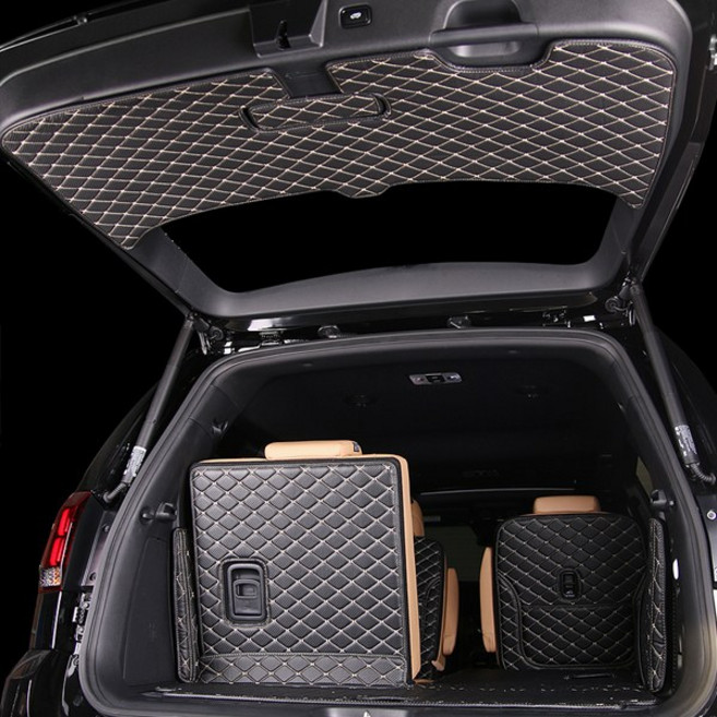 SUNCARMAT 모하비 더마스터 트렁크매트 차박매트 가죽 카매트 사이드커버 트렁크커버 메트, 램프무, 모하비더마스터7인승, 기아, 기아