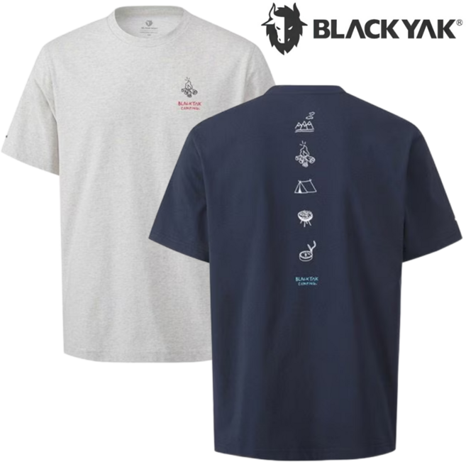 [정상가: 59 000원] 블랙야크 남여공용 반팔 라운드 티셔츠 여름 신축성 편한 땀냄새억제 친환경 기능성 티 일상 외출 등산 캠핑 여행 산행 휴가 운동 커플 아웃도어 상의