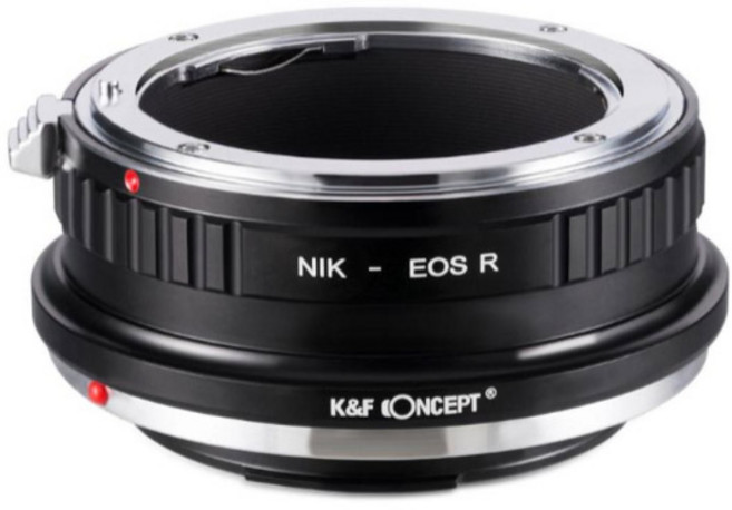 K&F Concept NIK-EOS R _ Nikon F / AI Lens - Canon EOS R Body 변환어뎁터, 1개