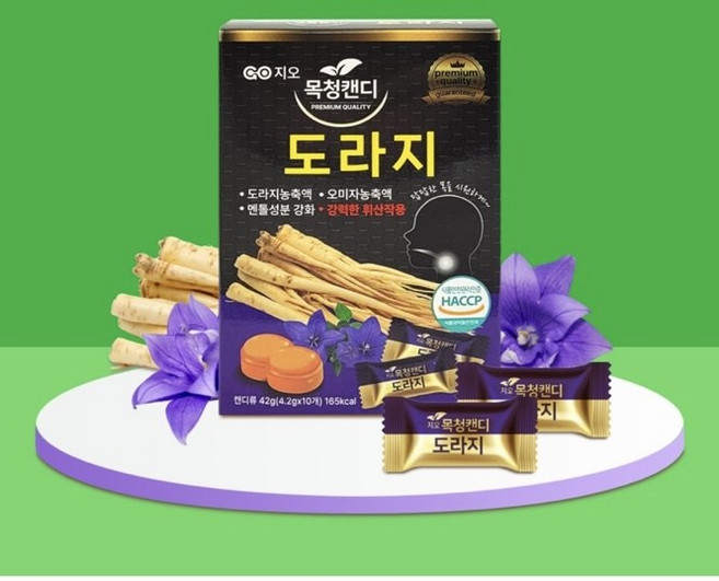 지오 목청 도라지 캔디 목캔디, 3개, 42g
