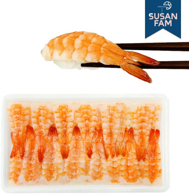 초밥용 초새우 전사이즈 (M-4L) 스시재료 일식, 4L사이즈 150g, 1개